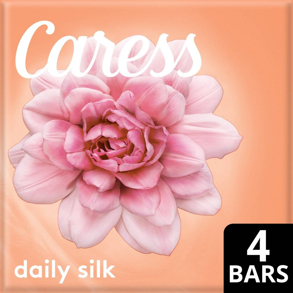 Caress Daily Silk Beauty Bar Soap, 4 Bars - 3.75 Oz Bar Soap Pasteur Pharmacy