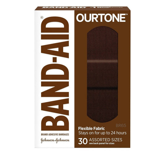 Band-Aid Brand OURTONE Flexible Fabric Bandages – 30 Count First Aid Pasteur Pharmacy