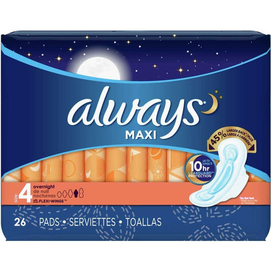 Always Maxis Size 4 6-26's Feminine Pads & Protectors Pasteur Pharmacy