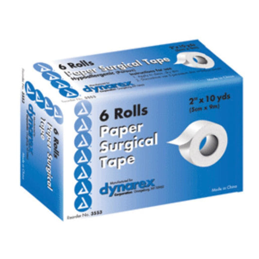 Dynarex Paper Surgical Tape – Microporous Medical Tape (2" x 10 Yards) Medical Tape & Bandages Pasteur Pharmacy
