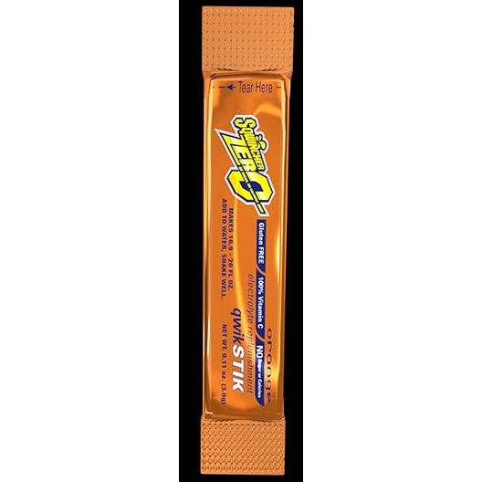 Sqwincher Zero Qwik Stik Orange - Sugar Free Electrolyte Drink Mix, 12 Packs of 10 Sticks Powdered Beverage Mixes Pasteur Pharmacy