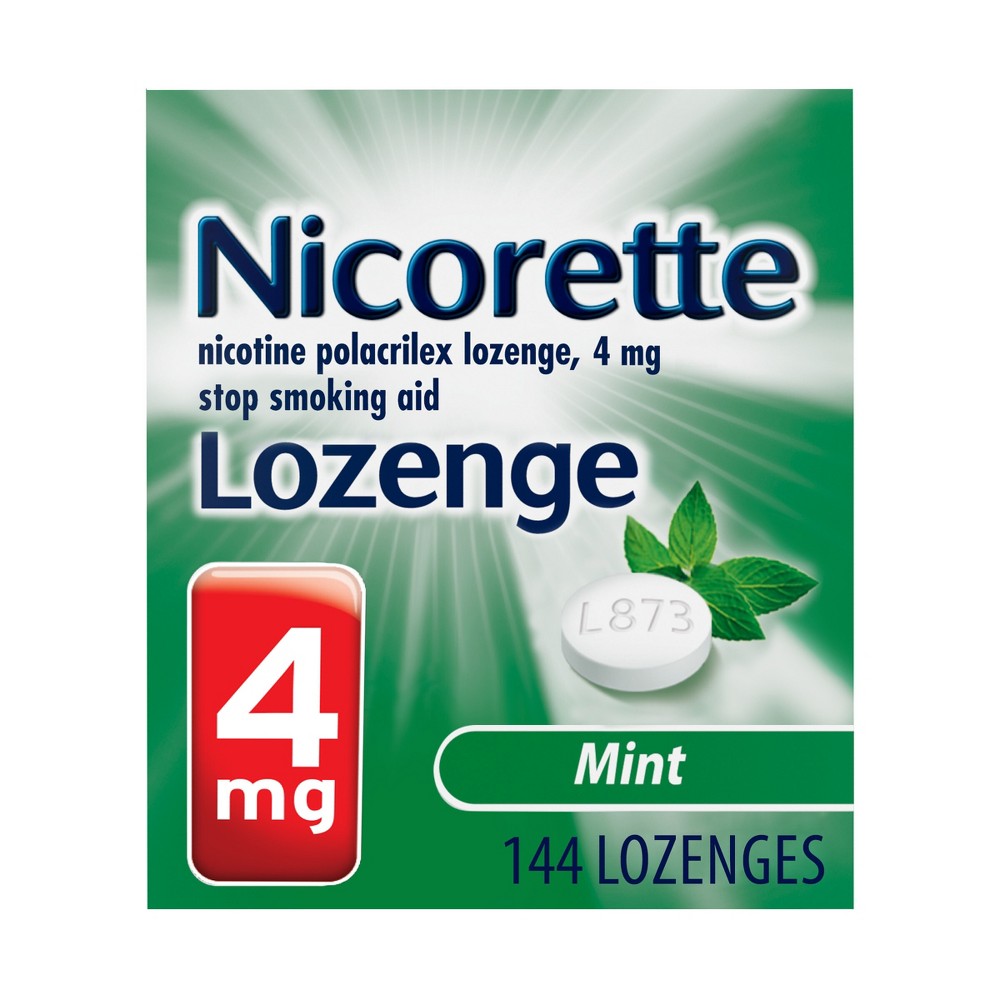 Nicorette Nicotine Lozenge To Stop Smoking, 4mg, Mint Medicine & Drugs Pasteur Pharmacy