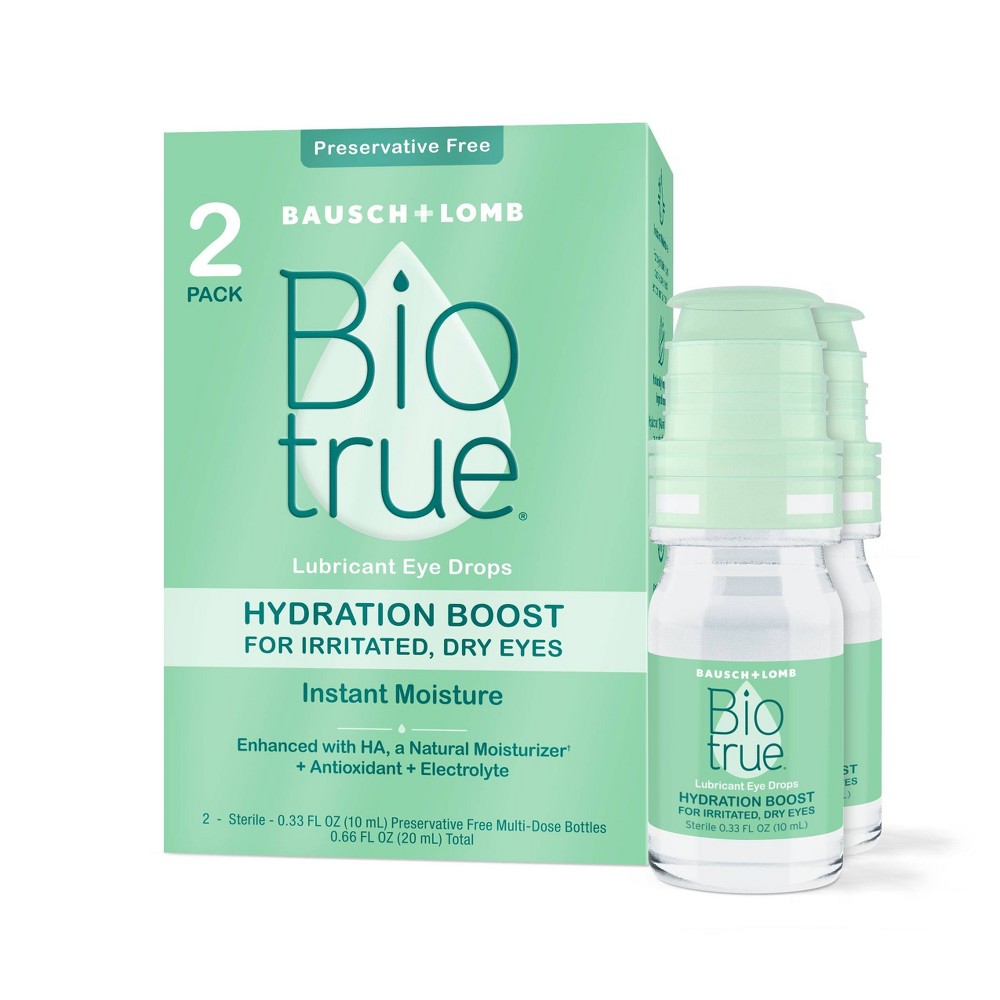 Biotrue Hydration Boost Dry Eye Drops Twin Pack - 0.66 Fl Oz Eye Drops & Lubricants Pasteur Pharmacy