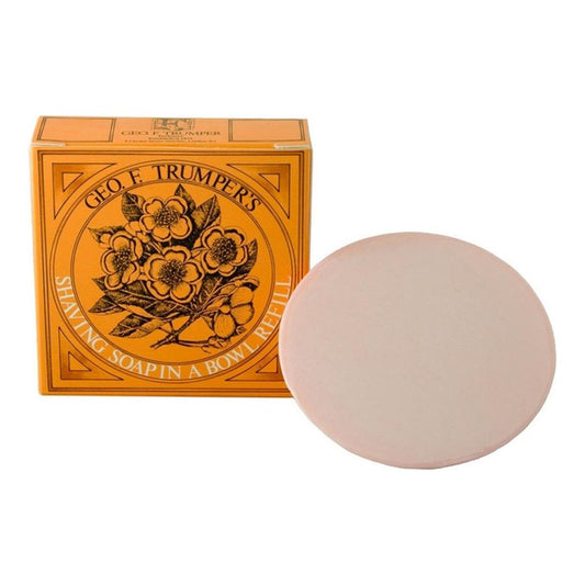Geo. F. Trumper Almond Oil Hard Shaving Soap Wooden Bowl 80g Shaving Soap Pasteur Pharmacy Wooden Bowl Refill