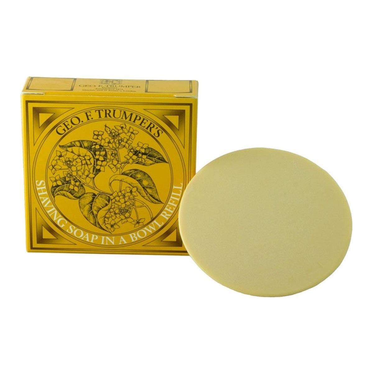 Geo. F. Trumper Sandalwood Shaving Soap Wooden Bowl 80g Shaving Soap Pasteur Pharmacy Wooden Bowl Refill