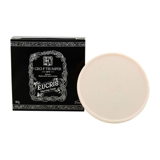 Geo. F. Trumper Eucris Hard Shaving Soap in Wooden Bowl 80g Shaving Soap Pasteur Pharmacy Wooden Bowl Refill