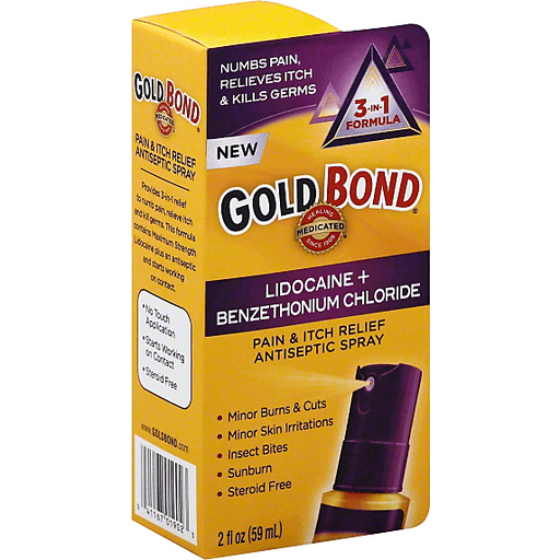 Gold Bond Pain & Itch Relief Antiseptic Spray, 3-in-1 Formula Health & Beauty Pasteur Pharmacy