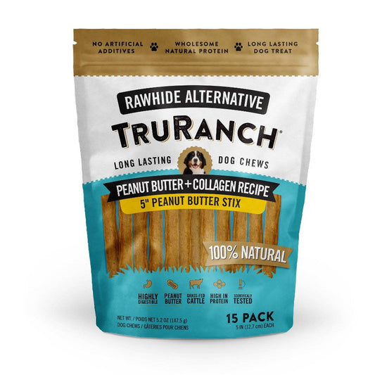 Truranch Dog Chews – Peanut Butter + Collagen Recipe (Rawhide Alternative) Dog Treats Pasteur Pharmacy