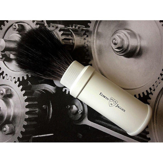 Edwin Jagger White Travel Black Synthetic 21M538 Travel Shaving Brush Pasteur Pharmacy