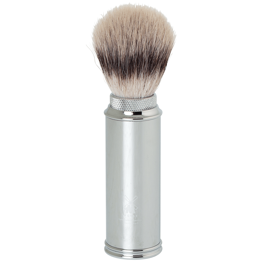 Edwin Jagger Synthetic Fibre Travel Shaving Brush Vented Nickel Case 21M529 Shaving Brush Pasteur Pharmacy