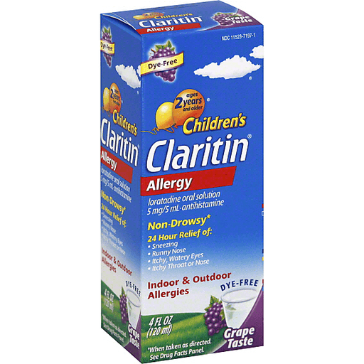 Claritin Children's Allergy, 5 Mg, Oral Solution, Grape Taste Health & Beauty Pasteur Pharmacy