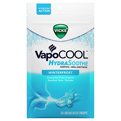 Vicks Vapo Cool Oral Anesthetic, Hydra Soothe, Menthol, Winterfrost, Medicated Drops Health & Beauty Pasteur Pharmacy