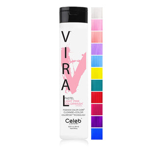 Celeb Luxury Viral Colorwash, Professional Semi-Permanent Hair Color Depositing Shampoo, Pastel Light Pink Shampoo Pasteur Pharmacy