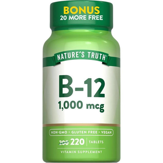 Nature's Truth Vitamin B-12 1,000 Mcg Tablets Vitamins & Supplements Pasteur Pharmacy