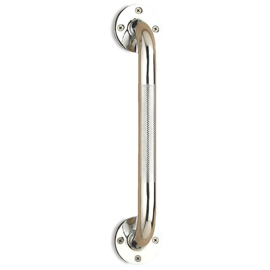 Nova Wall Grab Bar Chrome With Knurled Handle 12 Inch Safety Grab Bars Pasteur Pharmacy