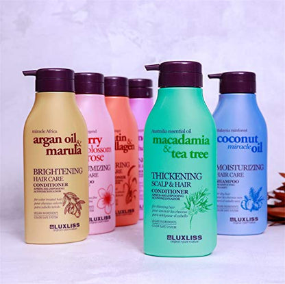 Acondicionador capilar reparador de queratina y colágeno Luxliss 500 ml