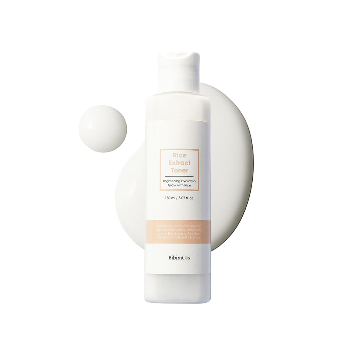 Tónico de extracto de arroz Bibimcos 150 ml - Tónico hidratante natural para piel sensible