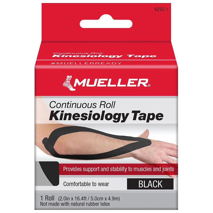 Mueller® Kinesiology Tape – Continuous Roll (Black) Wig Glue & Tape Pasteur Pharmacy