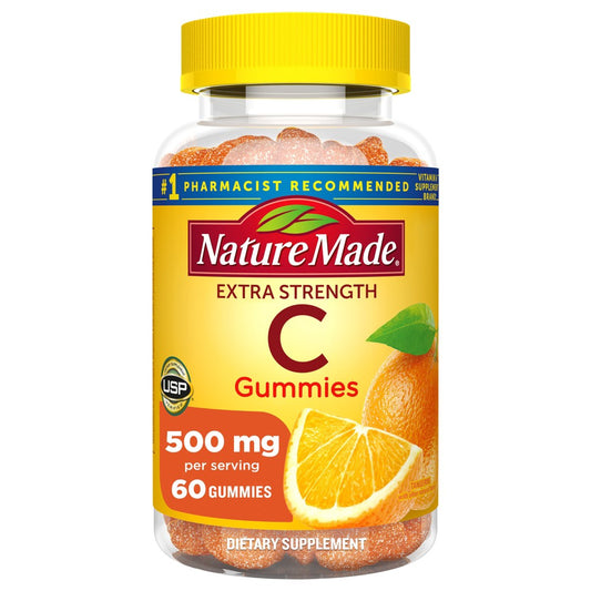 Nature Made Vitamin C, Extra Strength, 500 Mg, Gummies, Tangerine Vitamins & Supplements Pasteur Pharmacy