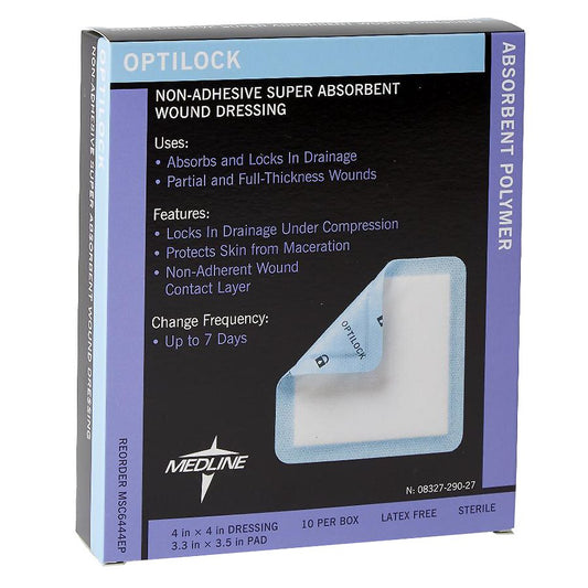 Medline OptiLock Non-Adhesive Dressings 4x4 Medical Tape & Bandages Pasteur Pharmacy