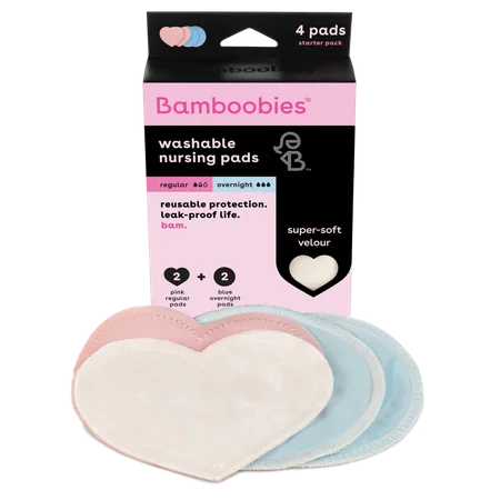 Bamboobies Super Soft Washable Nursing Pads 4 Reusable Pads. nursing pads Pasteur Pharmacy