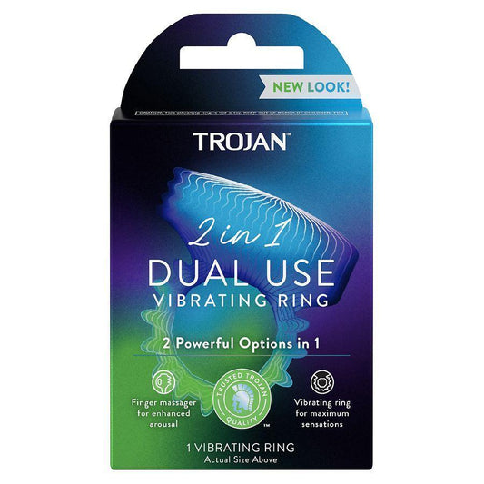 Trojan Vibrations 2-in-1 Vibrating Ring & Finger Massager Massagers Pasteur Pharmacy