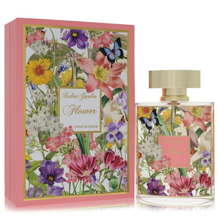 Dubai Garden Flower by Dubai Garden Extrait De Parfum Spray 3.3 oz (Women) Dubai Garden Dubai Garden