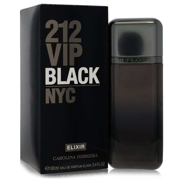 212 VIP Black Elixir by Carolina Herrera Eau De Parfum Spray 3.4 oz (Men) Carolina Herrera Carolina Herrera