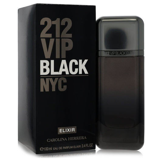212 VIP Black Elixir by Carolina Herrera Eau De Parfum Spray 3.4 oz (Men) Carolina Herrera Carolina Herrera