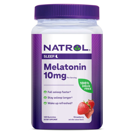 Natrol® Melatonin Gummies – 10 mg (Strawberry Flavor) Vitamins & Supplements Pasteur Pharmacy