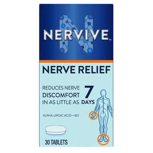 Nervive Nerve Relief with Alpha Lipoic Acid & Turmeric, 30 Tablets Vitamins & Supplements Pasteur Pharmacy