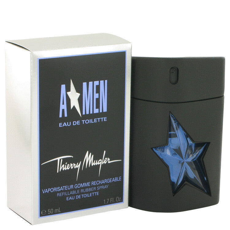 Angel by Thierry Mugler Eau De Toilette Spray Refillable (Rubber Flask) 1.7 oz (Men) Thierry Mugler Thierry Mugler