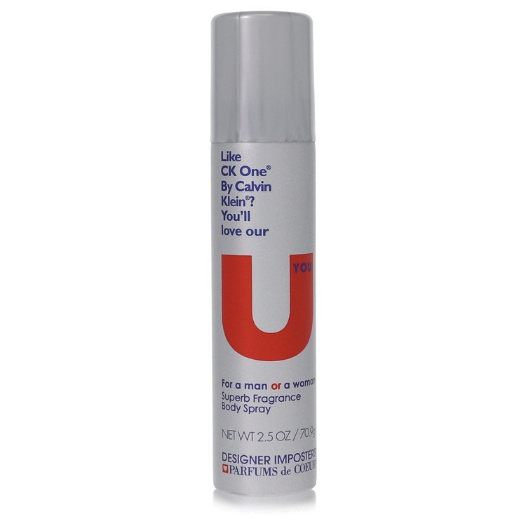 Designer Imposters U You by Parfums De Coeur Deodorant Body Spray (Unisex) 2.5 oz (Women) Parfums De Coeur Parfums De Coeur