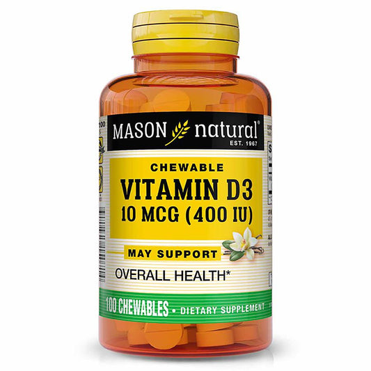 Mason Natural D400, Chewable, Vanilla Chew Vitamins & Supplements Pasteur Pharmacy