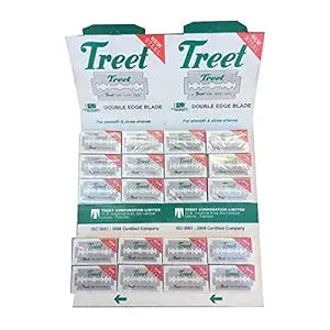 Lames de rasoir à double tranchant en acier Treet New - Pack de 20x10