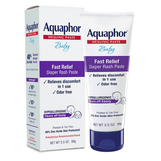 Aquaphor Baby Fast Relief Diaper Rash Paste 3.5 Oz Baby & Toddler Diaper Covers Pasteur Pharmacy