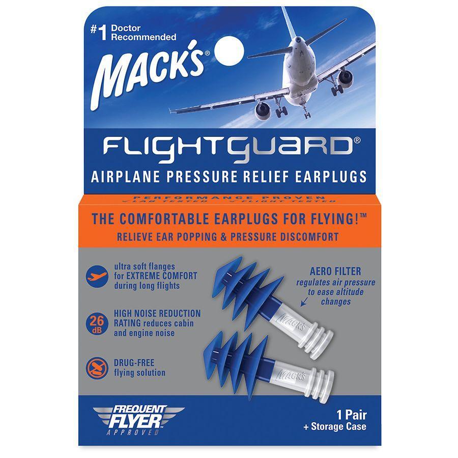 Mack's Flightguard Airplane Earplugs Ear Plugs Pressure Relief Earplugs Pasteur Pharmacy