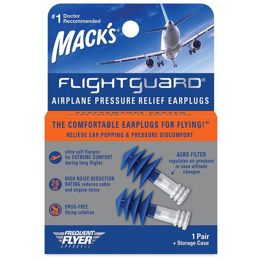 Mack's Flightguard Airplane Earplugs Ear Plugs Pressure Relief Earplugs Pasteur Pharmacy