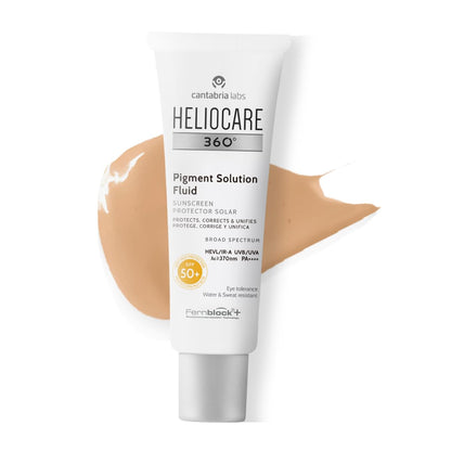 Protector solar Heliocare Fluido FPS50+ - Resistente al agua, no graso, para todo tipo de piel