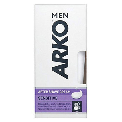 Crème après-rasage Arko Men Sensitive 50ml - Formule apaisante | Soins pour hommes