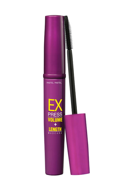 Máscara de pestañas Pastel Express de volumen y longitud, negro, 10 ml