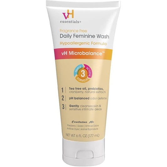 vH Essentials Daily Feminine Wash Tea Tree Oil, Prebiotics & Lactic Acid 6 Oz Personal Care Pasteur Pharmacy