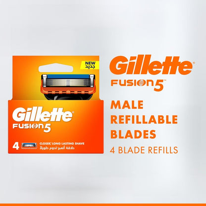 Lames de rasoir de rechange Gillette Fusion - lot de 4 | Rasage confort