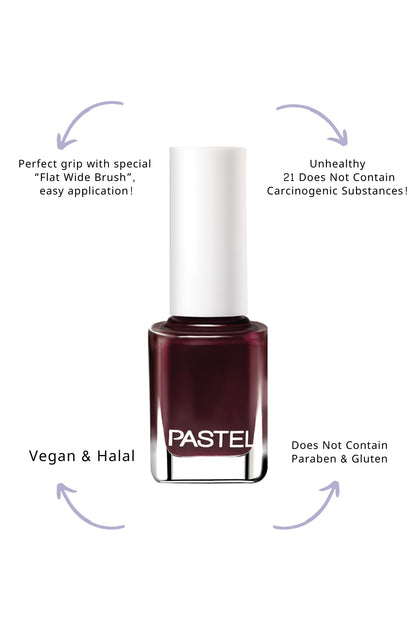 Esmalte de uñas vegano Pastel - Libre de crueldad, sin químicos, 13ml - Cobertura densa y fácil aplicación