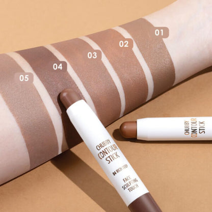 Golden Rose Chubby Contour Stick 3.8g - Tono Light Coffee para un contorneado natural y nutrición de la piel