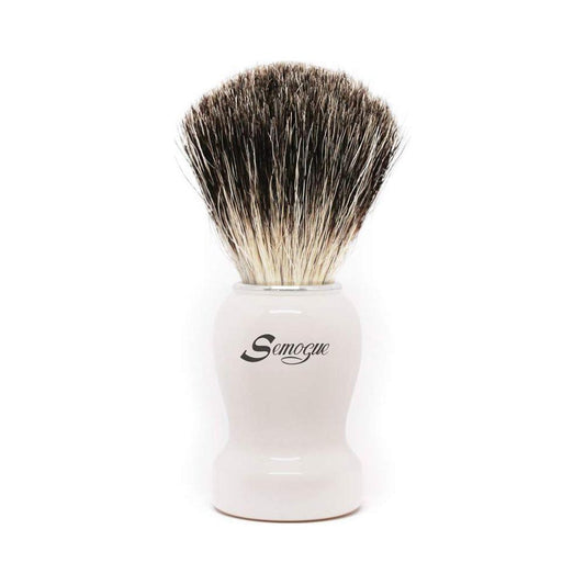 Semogue Pharos-c3 Pure Grey Badger Shaving Brush - Arctic White Shaving Brush Pasteur Pharmacy