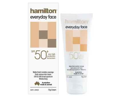 Crema facial de uso diario Hamilton FPS50+ 75g