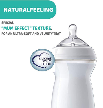 Tetina para biberón Chicco Natural Feeling para +4 meses - Experiencia de alimentación flexible, cómoda y natural