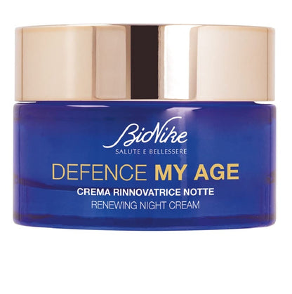 BioNike Defence My Age Crema de Noche Antiedad - Cuidado de la piel hidratante enriquecido con vitamina C para pieles maduras