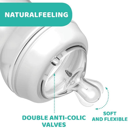 Tetina para biberón Chicco Natural Feeling para +4 meses - Experiencia de alimentación flexible, cómoda y natural